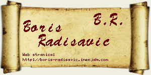 Boris Radisavić vizit kartica